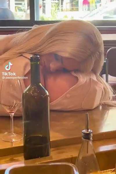 Quick nap at the bar