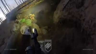 Ukrainian Assault on Russian Trench