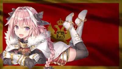 Astolfo ispred CG zastave.