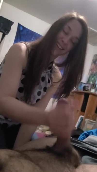 Making Him Cum Made Her So Happy