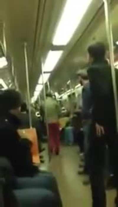 Sax Battle on NYC Subway