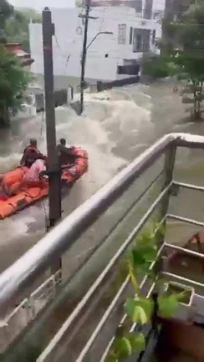 Floods in Nagpur , India. September 2023