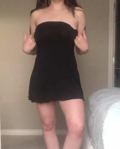 little black dress with some big ol titties [OC]