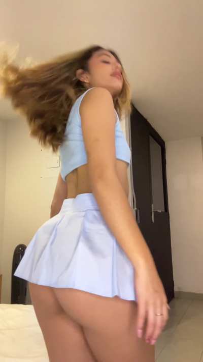 Would you slide your hand under my skirt for my pussy or go straight for my ass?