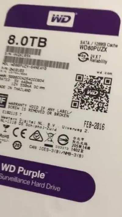 This is what a bad WD 8TB hard drive sounds like...