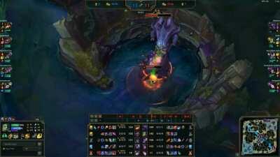 Amumu solos Baron in 30 seconds at 20:15 with 2 items