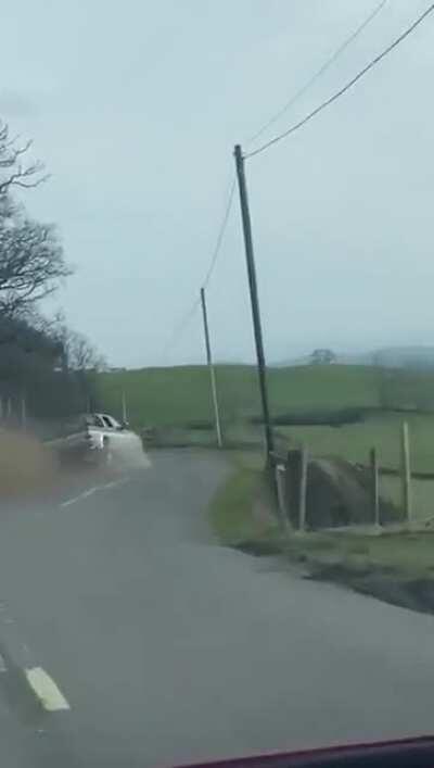 Taking his dads pick-up for a spin