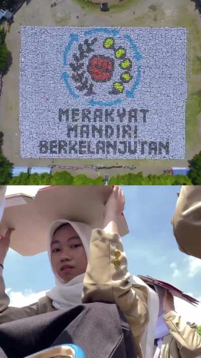 This is a celebration in a university in Indonesia after orientation week.