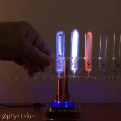 Gases near a Tesla coil