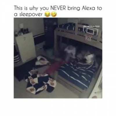 Kids managed to get themself spooked by Alexa at a sleepover
