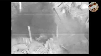 There is rare footage of the use of the JDAM aerial guided munition. An enemy tank repair base and ammunition depot were destroyed.