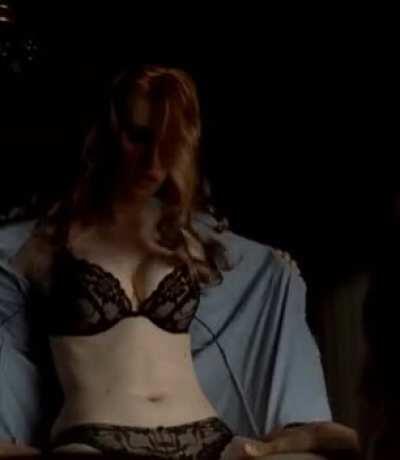 Deborah Ann Woll exposing her pale sexy body