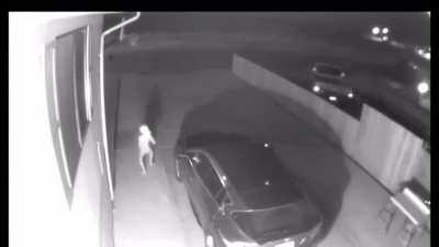 A lady showed this footage from her home camera