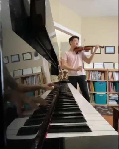 Playing with himself