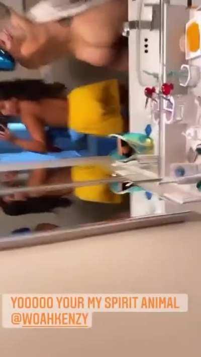 Kenzy making her ass bounce