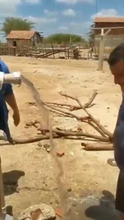 Thank you mayor for bringing us water