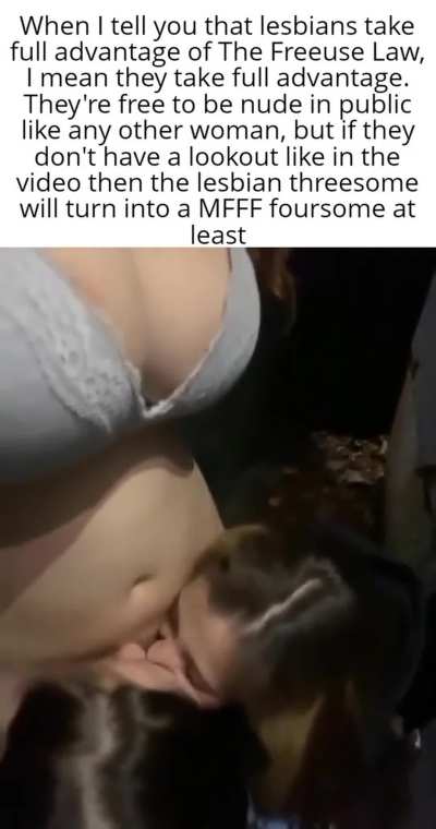 Women are free to publicly fuck Women in The Freeuse World
