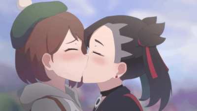Gloria and Marnie kiss [Pokemon] (KamuoHen)