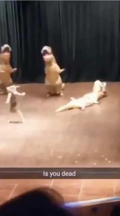 She passed out but people thought she was just faking it