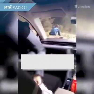 Passenger pushes cyclist off the road in Dublin mountains. Apparently identity of passengers are known and police investigating.