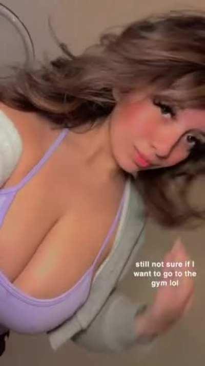 Not sure if she wants to go to the gym