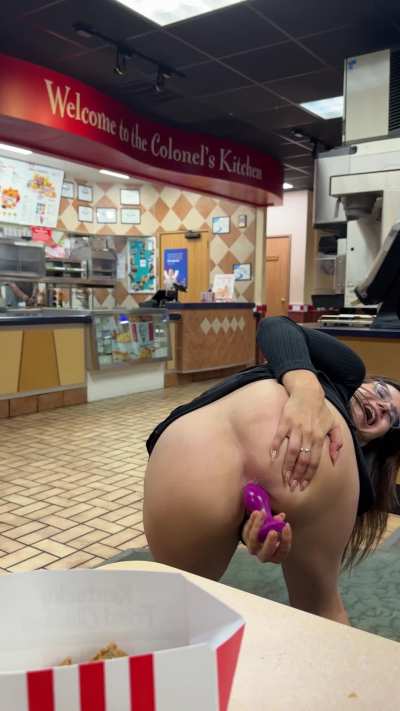 A little ass to mouth goes well with dinner 