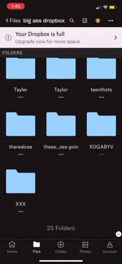 Big a$$ dropbox with too many girls(dm)