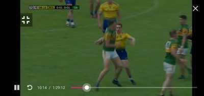 Incident in Roscommon v Kerry today. Free overturned, but no card.