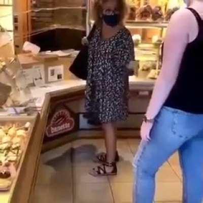 Woman Following Social Distancing Guidelines