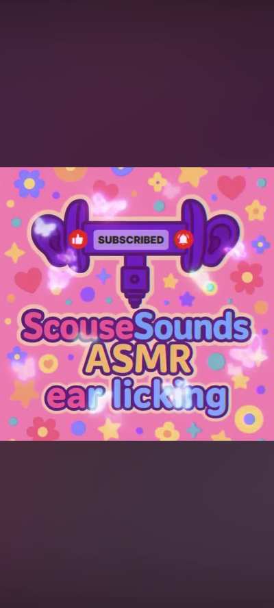 Fast and slightly rough ear licking from your weird scouse friend 😊❤️😘💗💜😋 (youtube link for full video linked below)😘