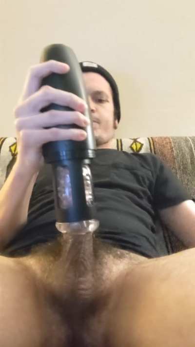 Pulsating creampie into my favorite toy 😅