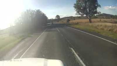 By far not the worst, but a lot of people just cruise along the shoulder at this section of road. One day I'm gonna catch one losing it into the ditch.