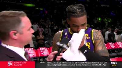 [Highlight] D'Angelo Russell after the win: 
