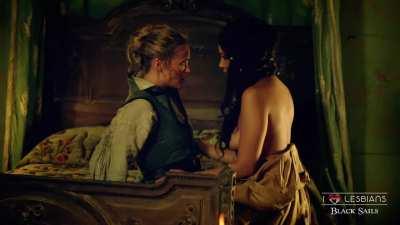 Black Sails: Jessica Parker Kennedy & Hannah New (s01e01) *AI ENHANCED & REDUCED MUSIC*