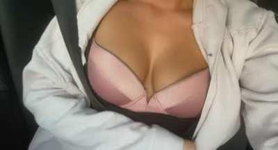 My first post here! I love flashing the Uber driver, would you sneak in the back and suck them for me?