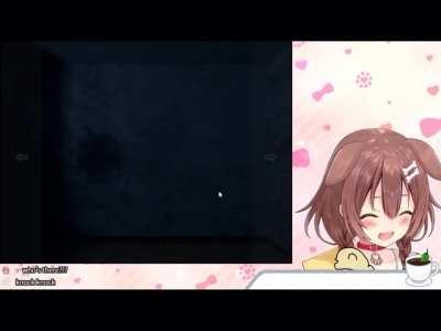 Scared doggo tells joke to cope