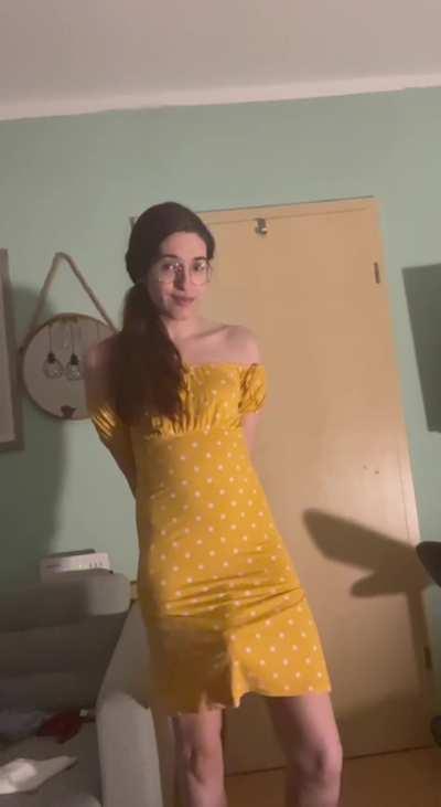 Do you like what's poking underneath my dress?