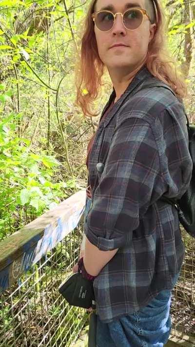 Pissing in the woods!