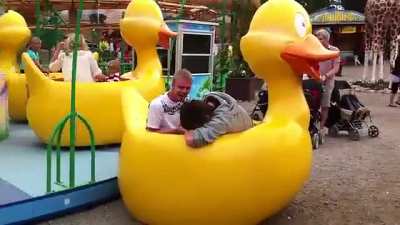You're never too old for the duck ride.