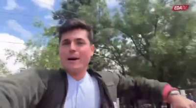 A journalist in Spain confronted Pedro Sanchez wife about her corruption charges and her friend jumped on his back and attacked him