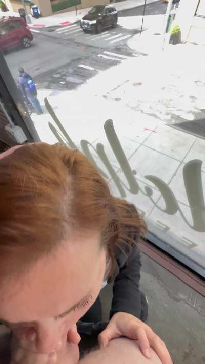 Deepthroated his cock and then went for a walk!