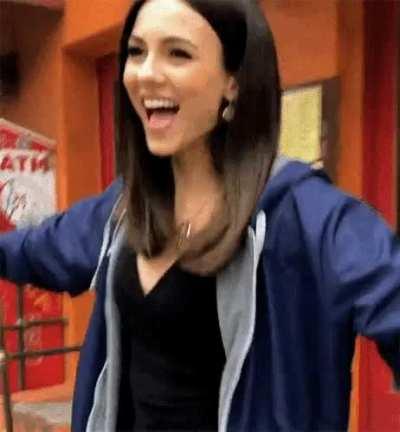 Skipping along the street