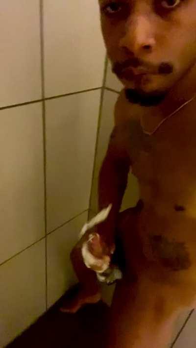 Releasing in the gym showers