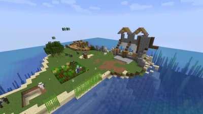 I spawned in a small empty island, and after 6 hours, I made it my little cozy base.
