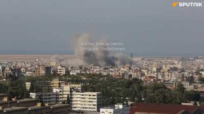 Israeli strike on the Hezbollah facilities in Beirut Lebanon near the airport