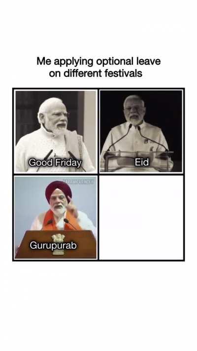 Me applying optional leave on different festivals