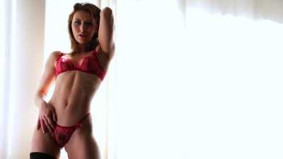 Paige Owens body is so tight in Red Lingerie