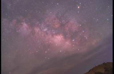 Timelapse of the earth’s rotation, anchored on the Milky Way core (OC)