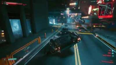 [CYBERPUNK 2077] I have been told a woman wrestling with her car us worthy of posting on here.