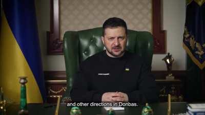 President Zelensky's Latest Address. 27/02/23. Duration 3m42. English Subtitles.